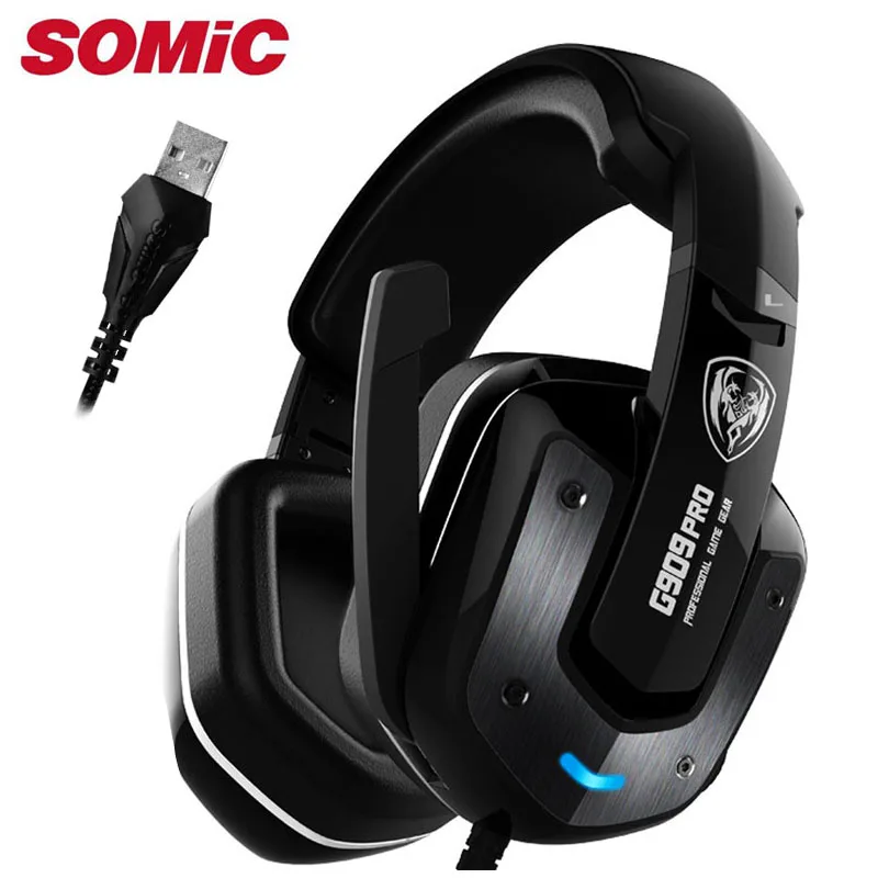 Наушников игровая гарнитура 7 1 Звуковая карта Usb Проводная вибрационные наушники