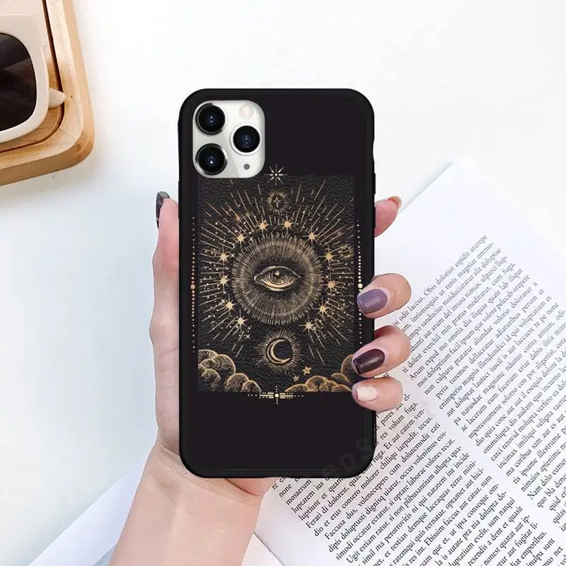 

Witches moon Tarot Mystery totem Phone Case for iPhone 11 12 pro XS MAX 8 7 6 6S Plus X 5S SE 2020 XR Luxury brand shell
