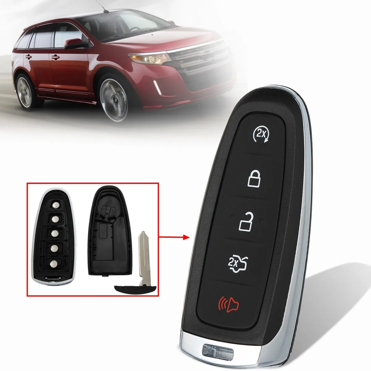 5 кнопок Блокировка разблокировка багажник старт паника дистанционный Брелок