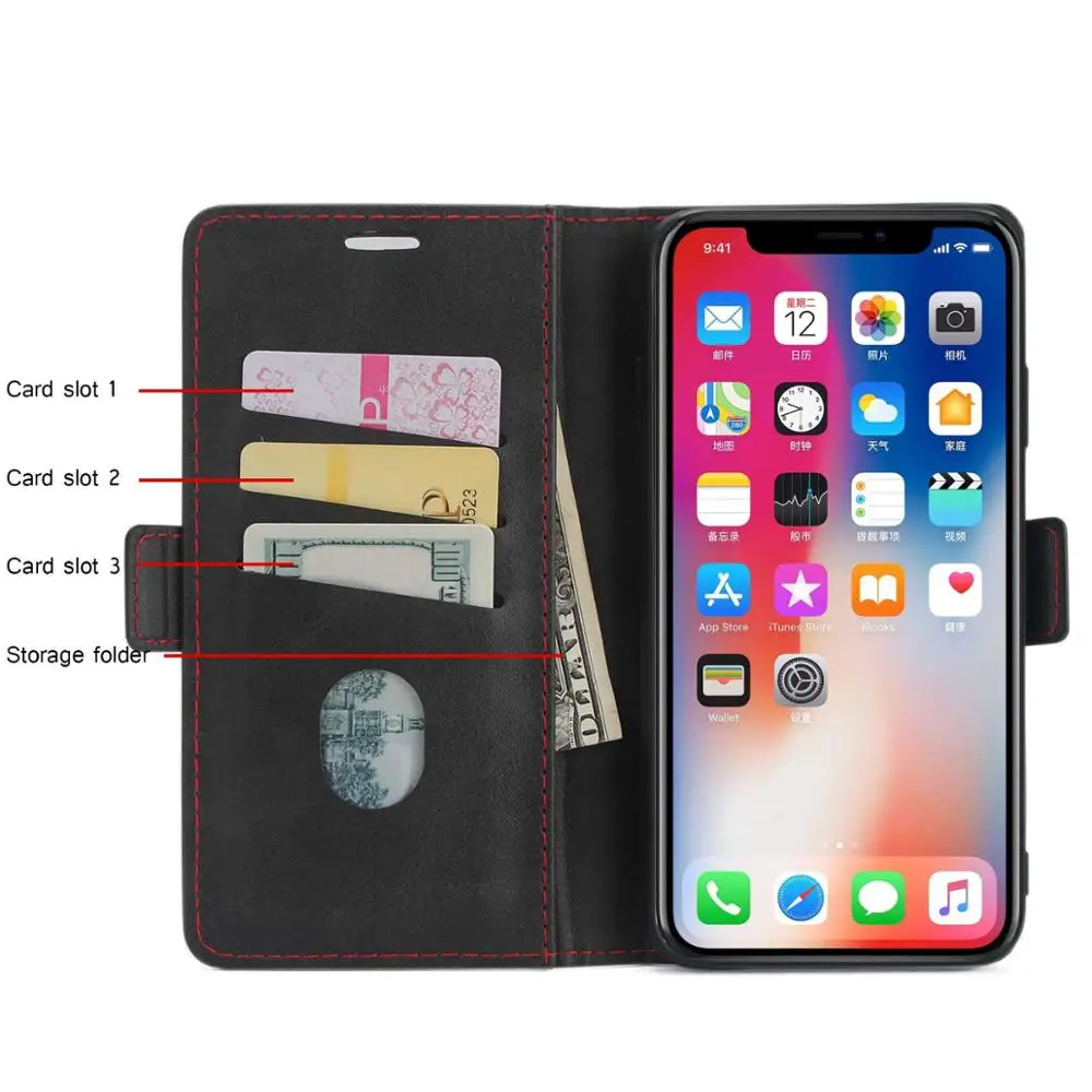 Популярный цветной Полосатый кожаный флип чехол для iPhone 12 11 Pro Max X XS XR 6 6S 7 8 Plus SE 2020