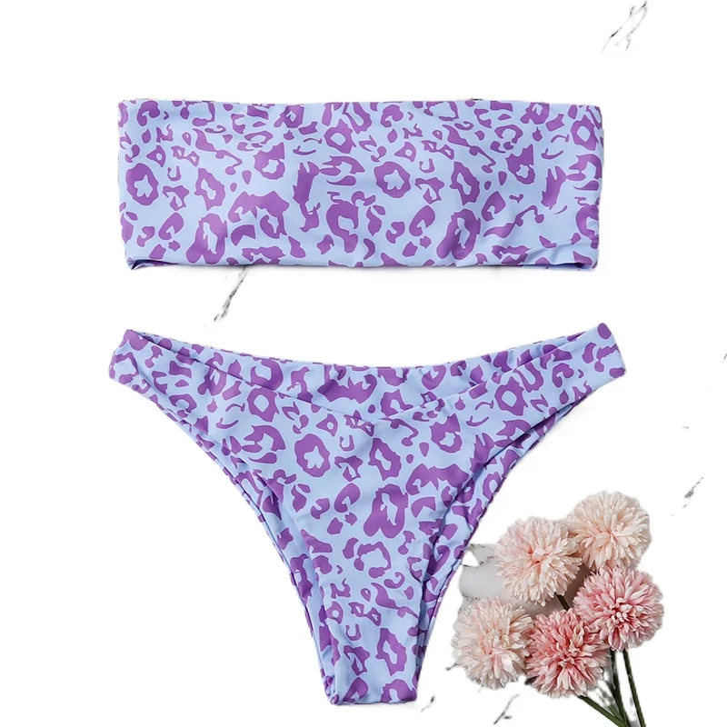 

Swimsuit 2021 New Tube Top Floral Bikini Sexy Bandeau for Women