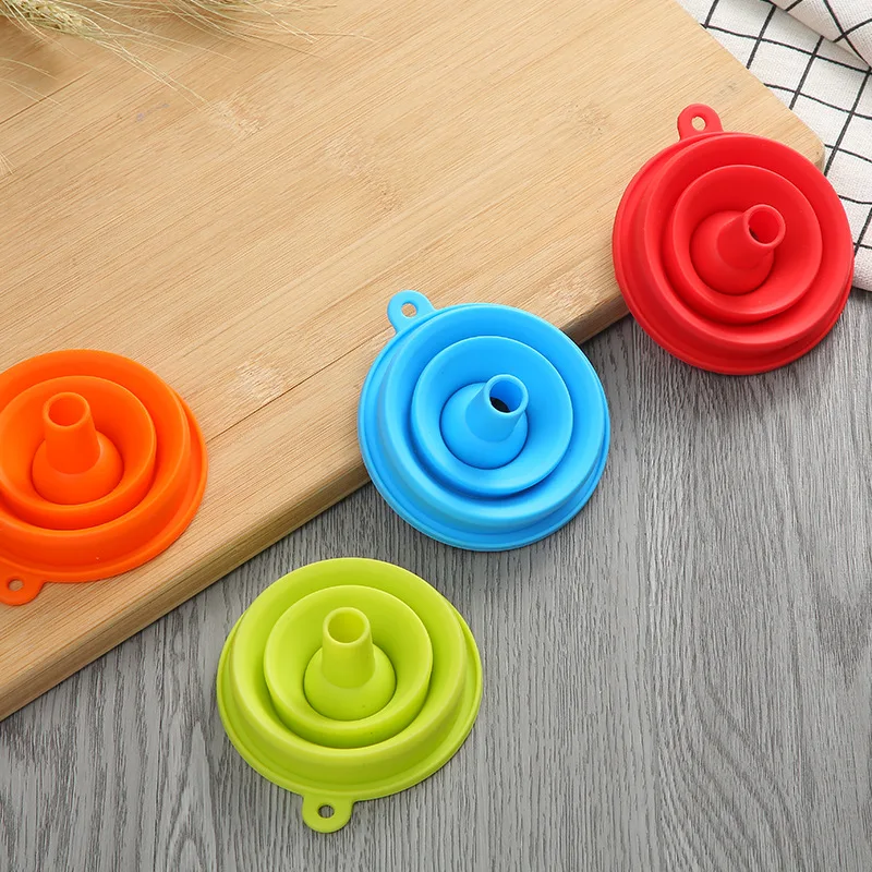 

Silicone Portable Large Funnel Flexible Foldable Funnel Liquid Essential Oil Strainer Filter Liquid Transfer Kitchen Accessories
