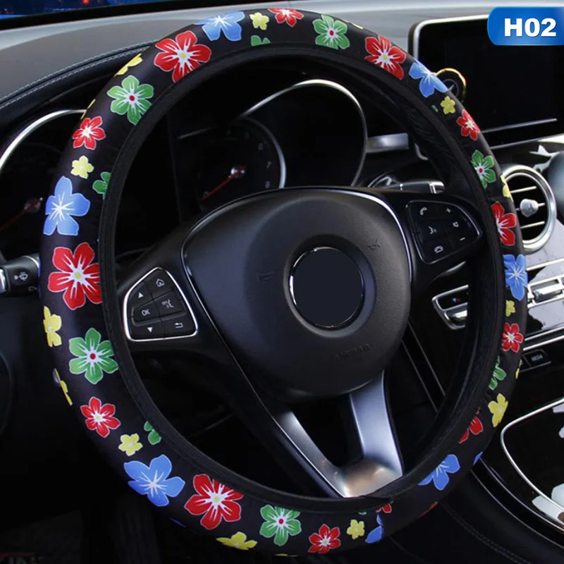 Автомобильные чехлы на руль, покрытие на руль автомобиля, блестящая Снежинка, автомобильные аксессуары, универсальный диаметр 38 см