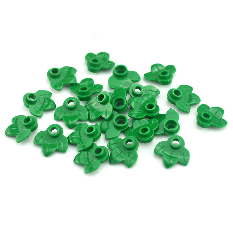 1x1 круглая пластина с 3 листьями сборные частицы 32607 креативные строительные