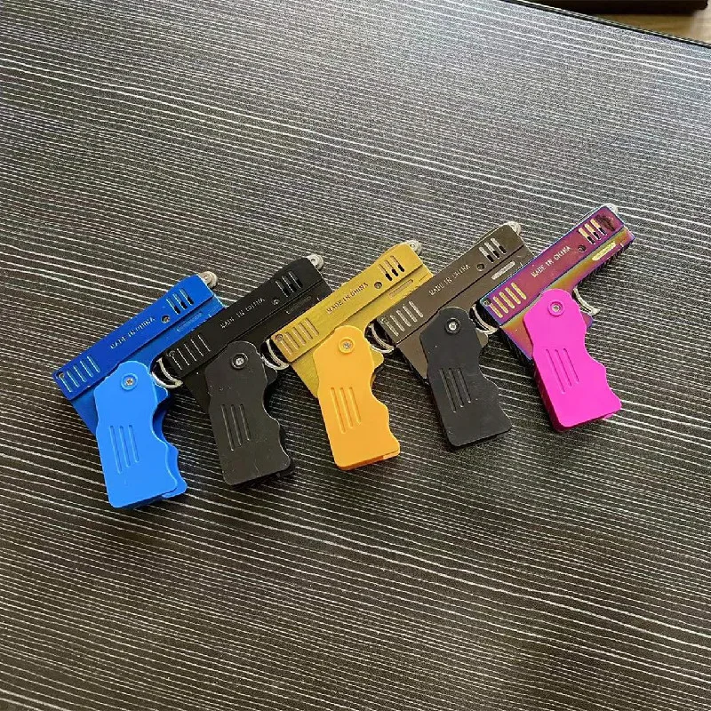 

New Metal Double Fire Deformation Pistol Butane Gas Lighter Free Fire Jet Torch Windproof Cigarette Flint Grinding Wheel Lighter