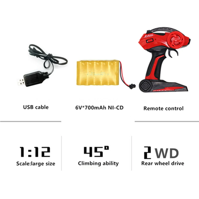 AZMA 2 4G высокоскоростной автомобиль с дистанционным управлением 1:12 внедорожник