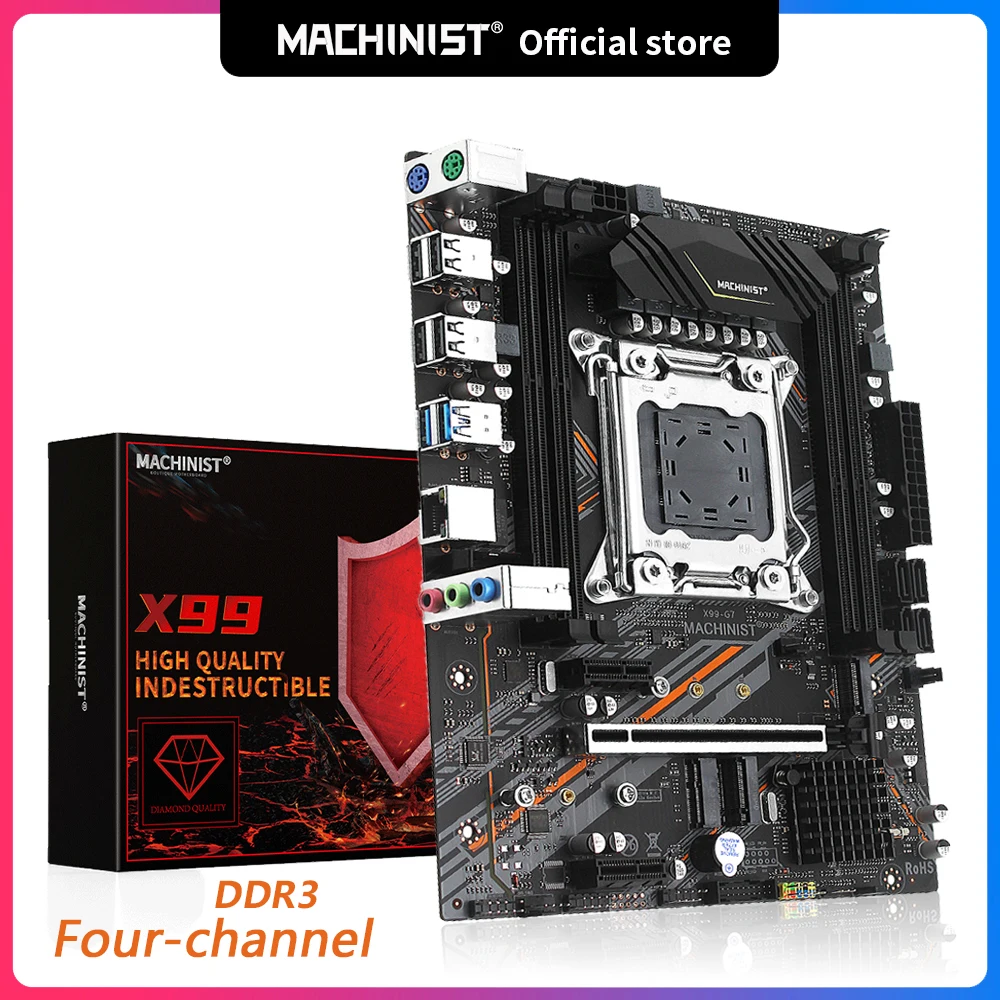 Machinist X99-placa base de cuatro canales, compatible con LGA 2011-3 CPU DDR3 ECC/Memoria de NON-ECC Intel Xeon E5 V3 y V4, procesador x99-G7