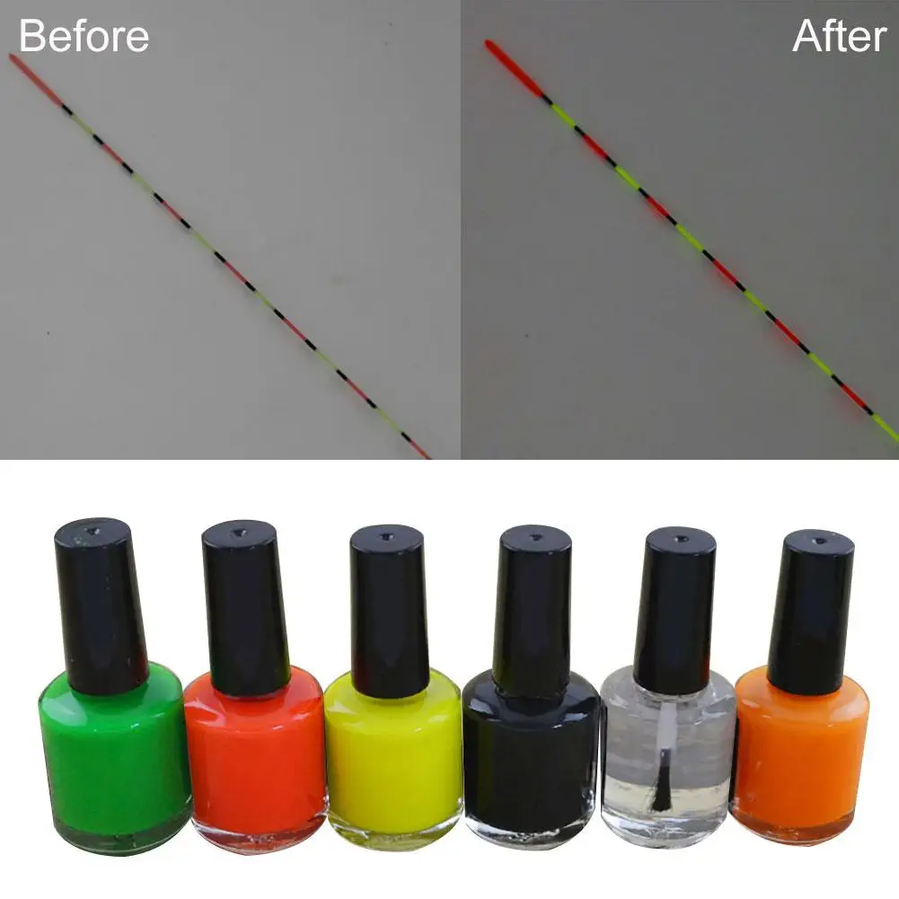 

7ml New Fishing Floats Tail DIY Fluorescent Paint Floats Tail Painting Indicator Visible Buoy Tail Repairment Tool Fish Tackle