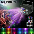 Инфракрасный сценический мини-светильник с 8 отверстиями, Рождественский проекционный светильник RGB, управление звуком, USB-зарядка, УФ-флуоресцентный сценический светильник