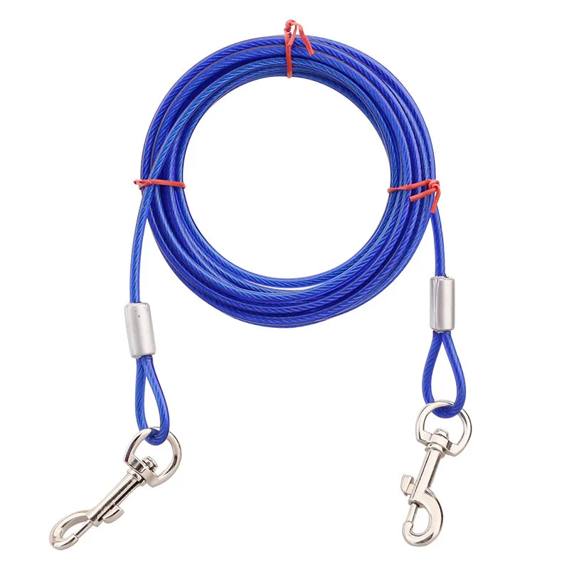 

Double-ended One with Two Iron Chains Steel Wire Ropes Two Dogs Leash Pet Dog Collar Harness Accessories Supplies