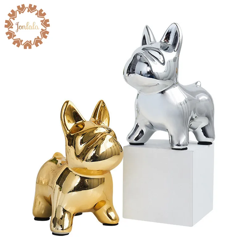 Плакировка милый Бульдог копилки имитация собака Копилка шкаф украшения семья