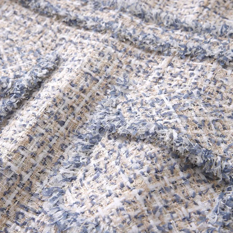 

2021 New High Quality Tweed Summer Dress Women Sleeveless Elegant Office Lady Two Pockets Party Celebrated Dress Female Clothes