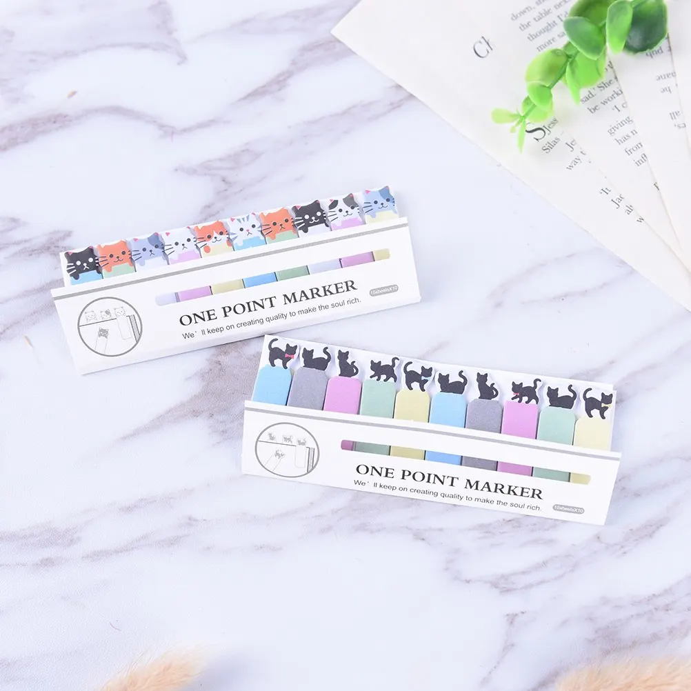 Мультяшные животные кошка канцелярские товары блокноты бумажные наклейки