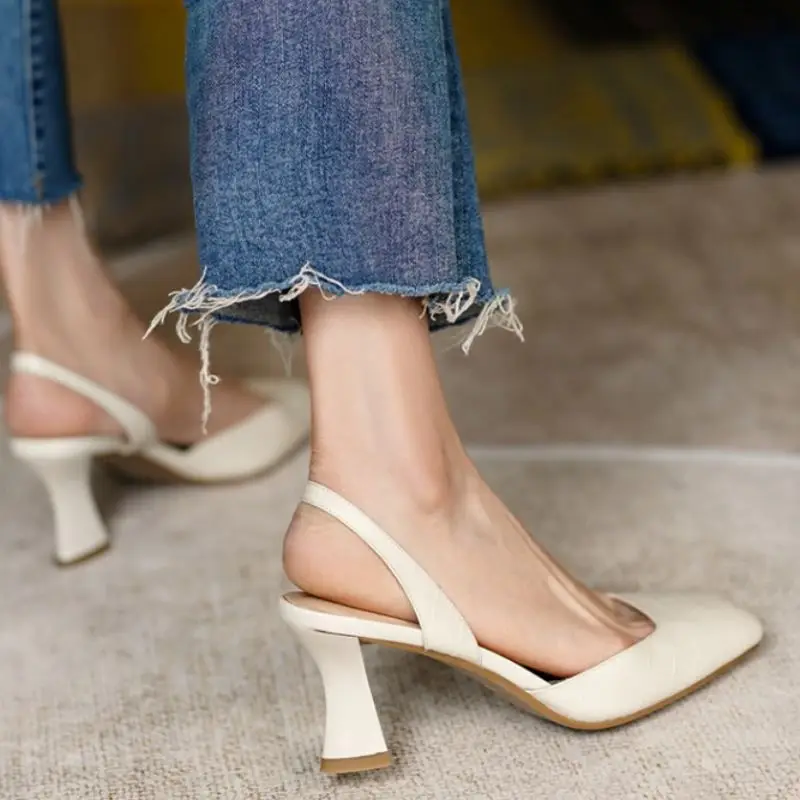 

KemeKiss Size 33-40 Women Sandals Real Leather Strange Heel Women Summer Shoes Fashion Office Party Shoes Women Footwear