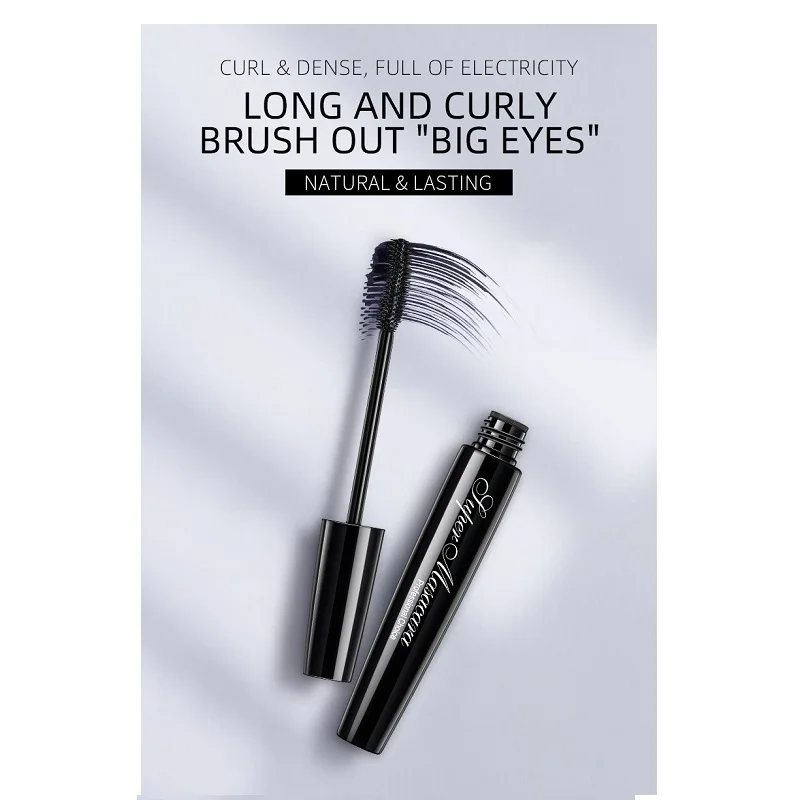 Тушь для ресниц с тонкими завитками не блекнет длинным шифрованием натуральная