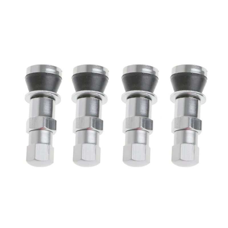 

4x Aluminum Car Tubeless Wheel Tire Valve Stem Rim Bolt-in W/Dust Cap F19A