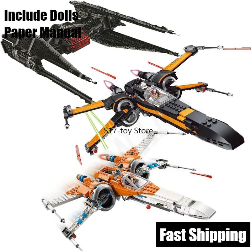 

2020 new in stock Star 75102 Wars 75149 75211 X Wing Star Plan Poe's X Tie Fighter Lepining Building Blocks Toy