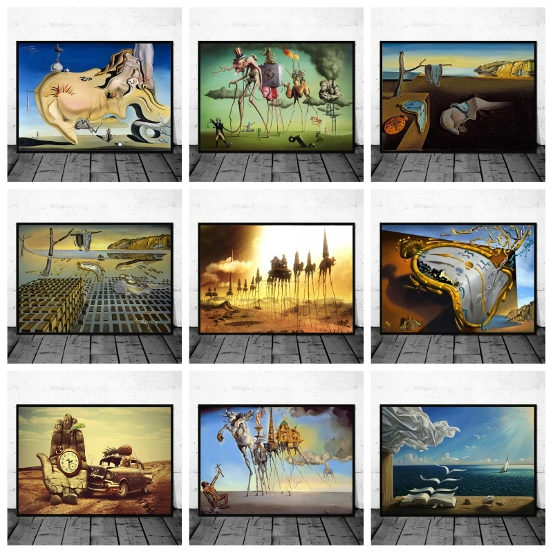 

Abstract Posters and Prints Famous Surrealism By Salvador Dali Canvas Paintings Wall Art Canvas Pictures Home Decoration Cuadros