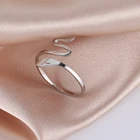 Skyrim прекрасный в форме змеи Регулируемые кольца для женщин и девочек минималистский ювелирные изделия, кольцо из нержавеющей стали с ко дню рождения вечерние подарок оптовая продажа