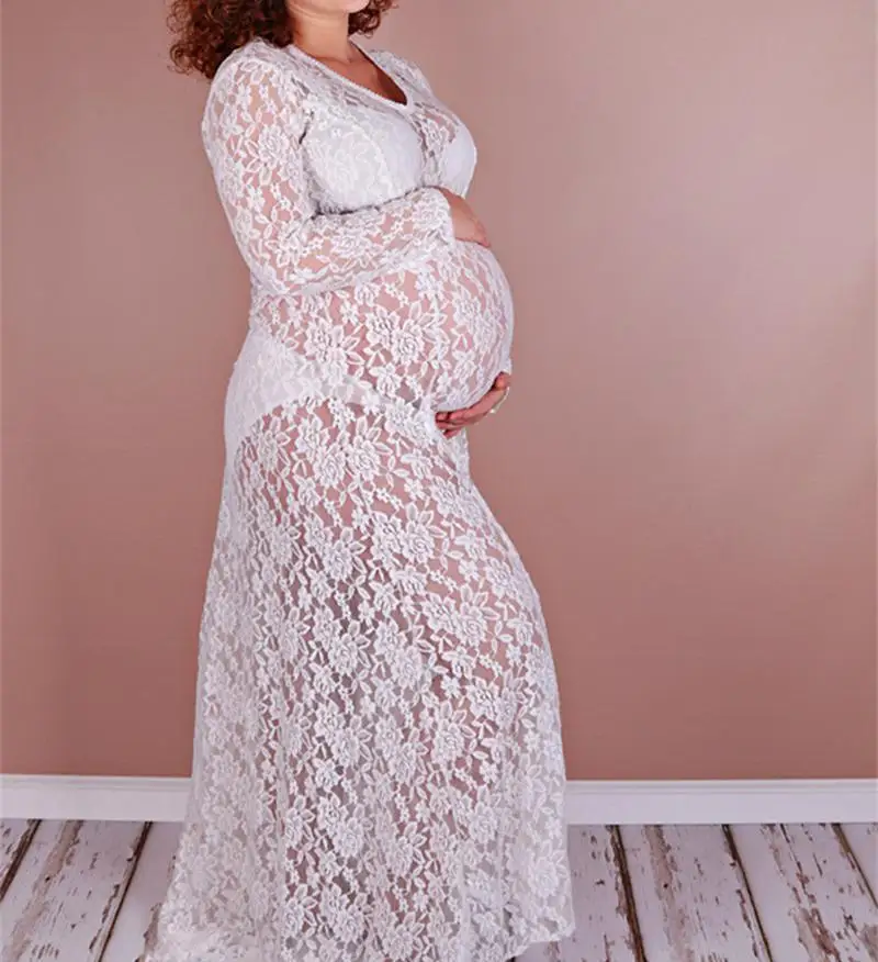 Платье для беременных женщин кружевное платье фотосъемки сексуальное