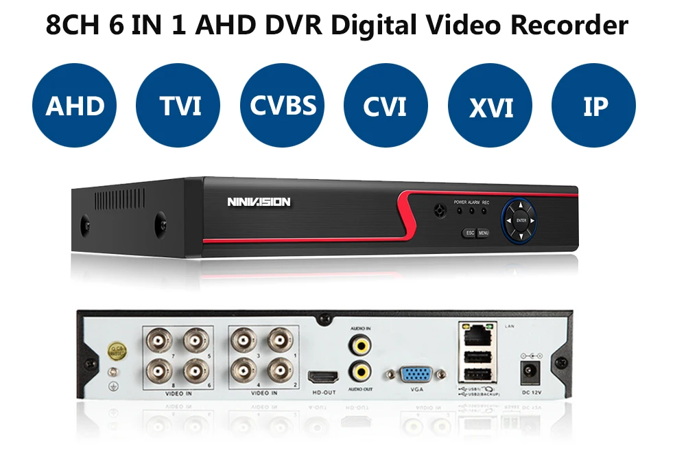 NIVISION 8CH H.265 HD Камера Системы 4.0MP 2560*1440P открытый 8-канальный видеорегистратор AHD DVR Kit 8Ch, для наблюдения, безопасности, CCTV, Камера Системы