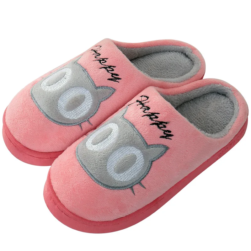 Домашняя обувь хлопковая на толстой подошве осенне зимние ботинки женская для