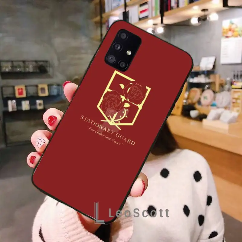 

Anime Japanese attack on Titan Phone Case For Samsung A50 A51 A52 A71 A31 A21S S8 S9 S10 S20 S21 Plus Fe Ultra