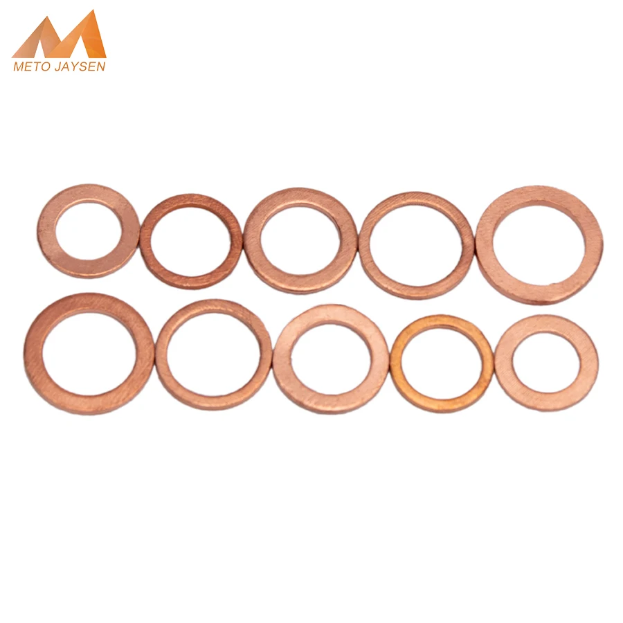 M5 M6 M8 M10 M12 M14 M16 M18 M20 M22 M24 M27 M30 M33 Red Copper Brass Flat Gasket Crush Sealing Washer Seal Ring | Спорт и