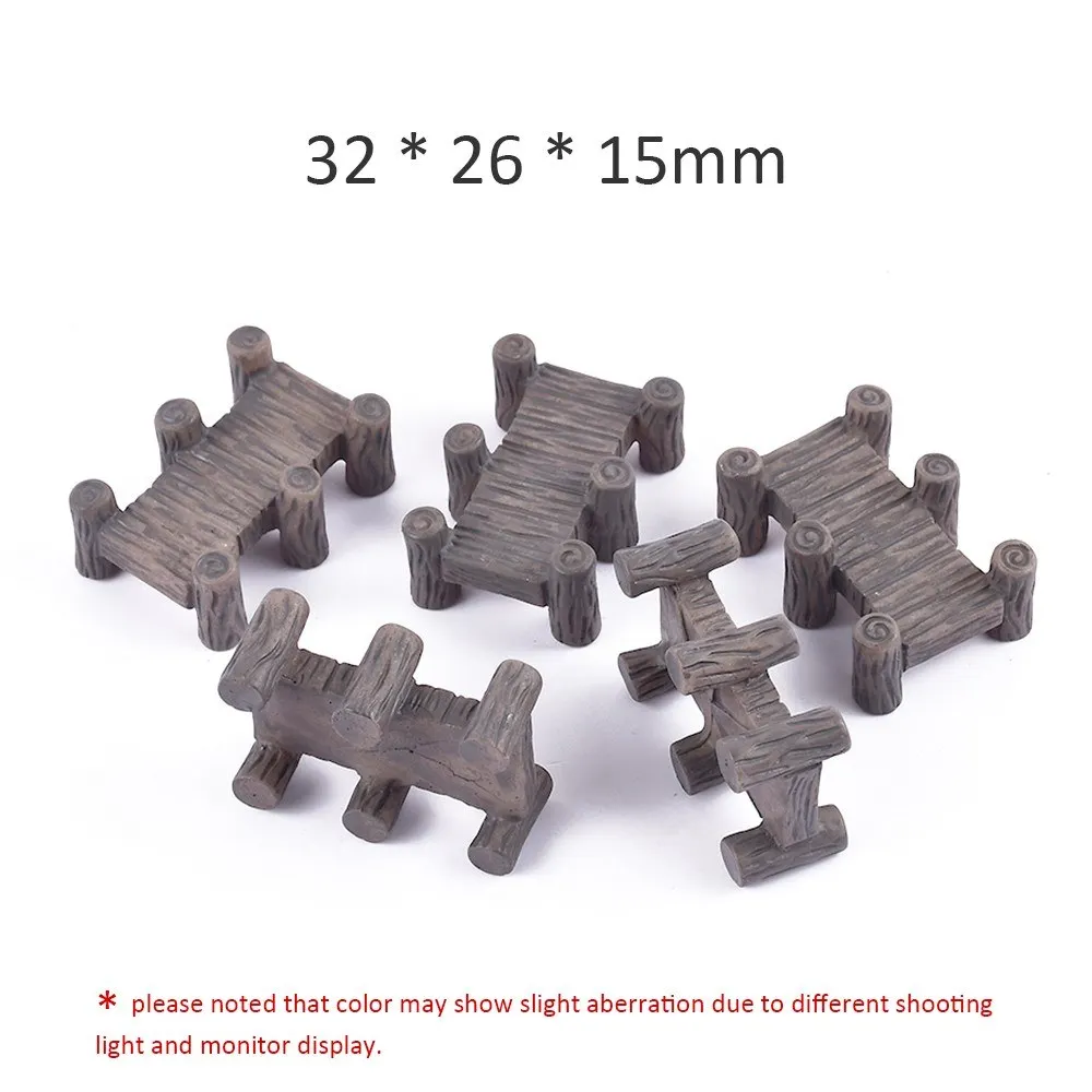 5 шт./компл. мини деревянного моста для сада фей Смола Сделай Сам ремесленные