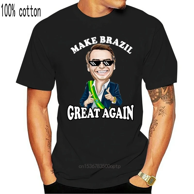 

Рубашка Bolsonaro Presidente, футболка Bolsomito сделайте Бразилию прекрасными снова крутыми подарками, Топы Harajuku, модная Классическая футболка
