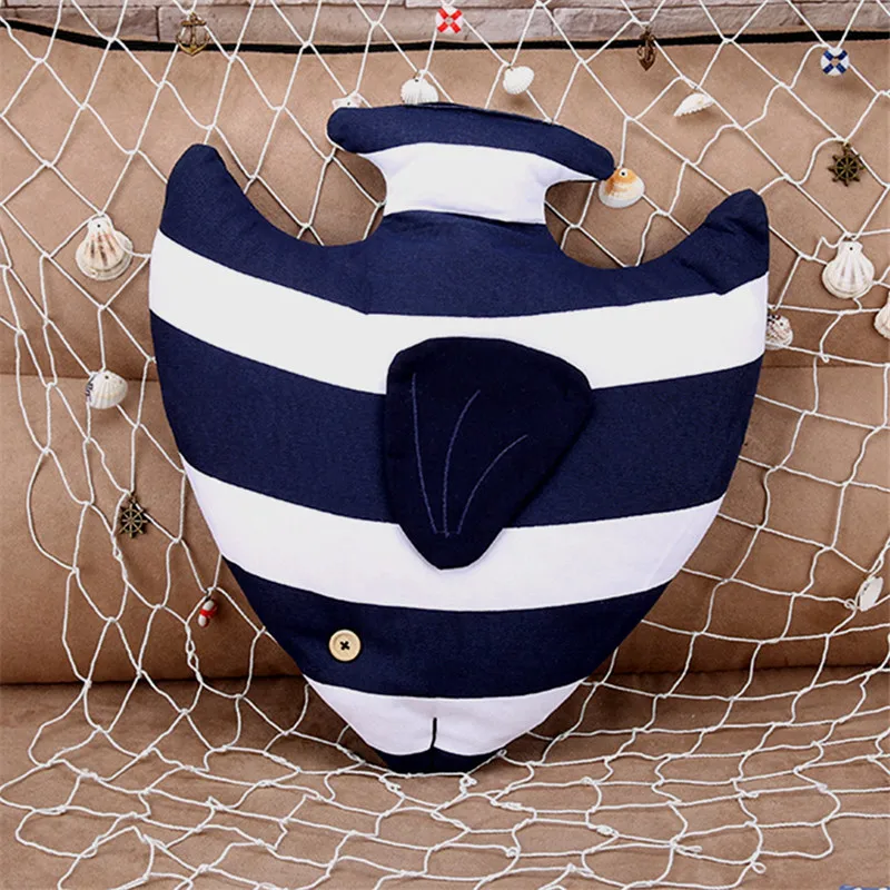 Матросская рыба декоративная подушка 3D с внутренним декором для дома