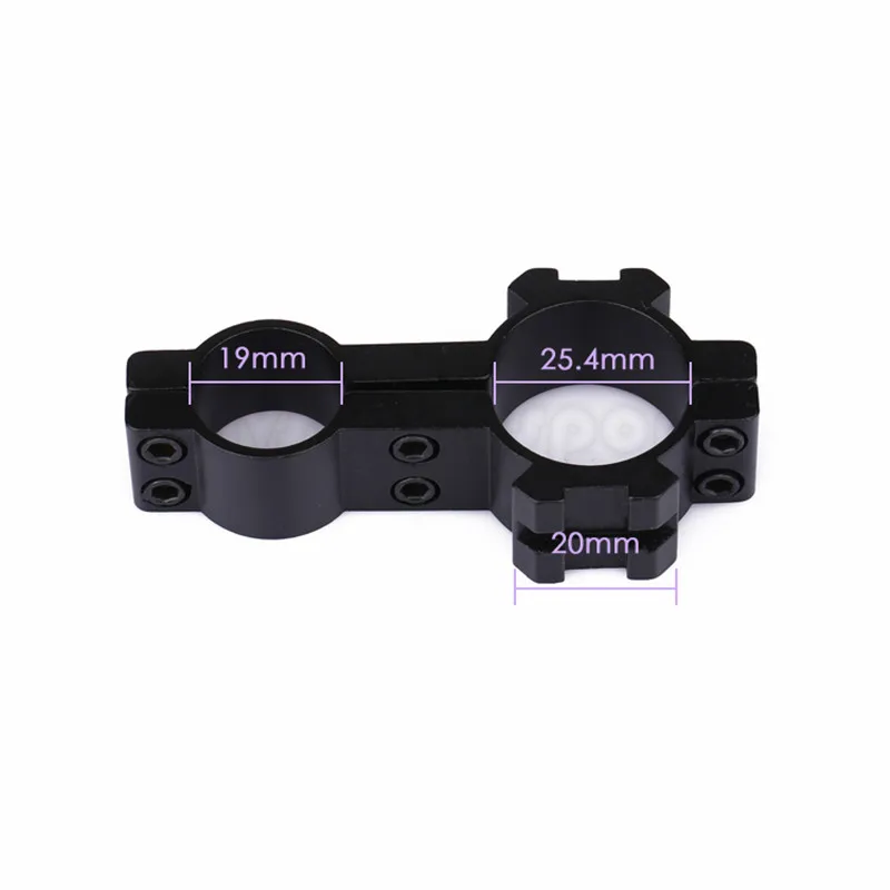 

New Hunting 19mm 25.4mm Dual Double Rings Sight Scope See-Through Scope Mounts 20mm Side Rail For Flashlight Gun Accessories