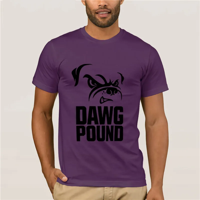 

Summer Fashion Street T-Shirt Majestic Dawg Pound WH Printed crew neck sleeve casual T-shirt