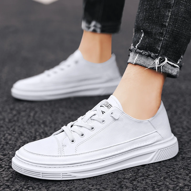 Дышащие кожаные мужские туфли без шнуровки Модные роскошные брендовые