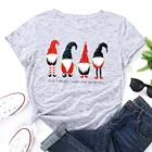 Женская футболка с круглым вырезом, коротким рукавом и принтом Санта-Клауса