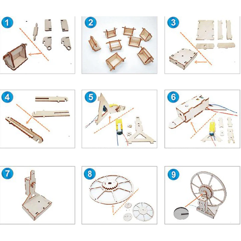 Детский образовательный научно экспериментальный набор игрушек DIY модель колеса