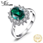 JewPalace Принцесса Диана, имитация Изумрудное кольцо 925 Серебряные кольца для женщин обручальное кольцо серебро 925 драгоценных камней ювелирные изделия