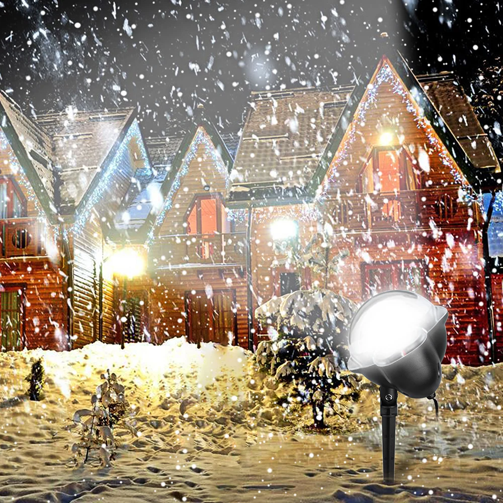 Светодиодный светильник s Snowfall Рождественский проектор домашний уличный садовый