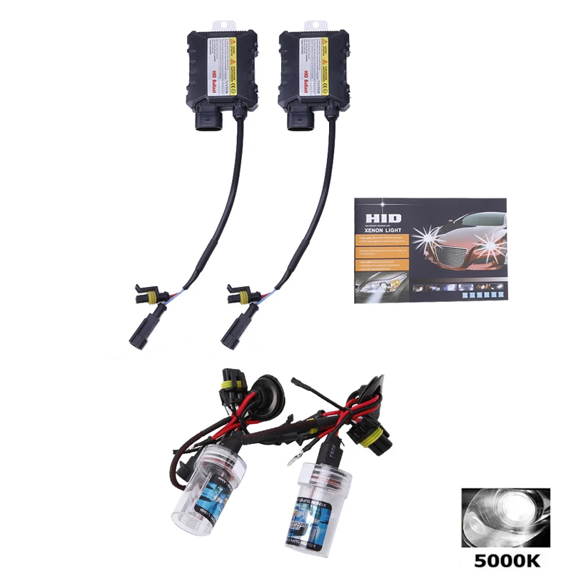 

2pcs 5000k H8/H9/H11 HID Xenon Headlight Conversion Bulbs Kit 55W