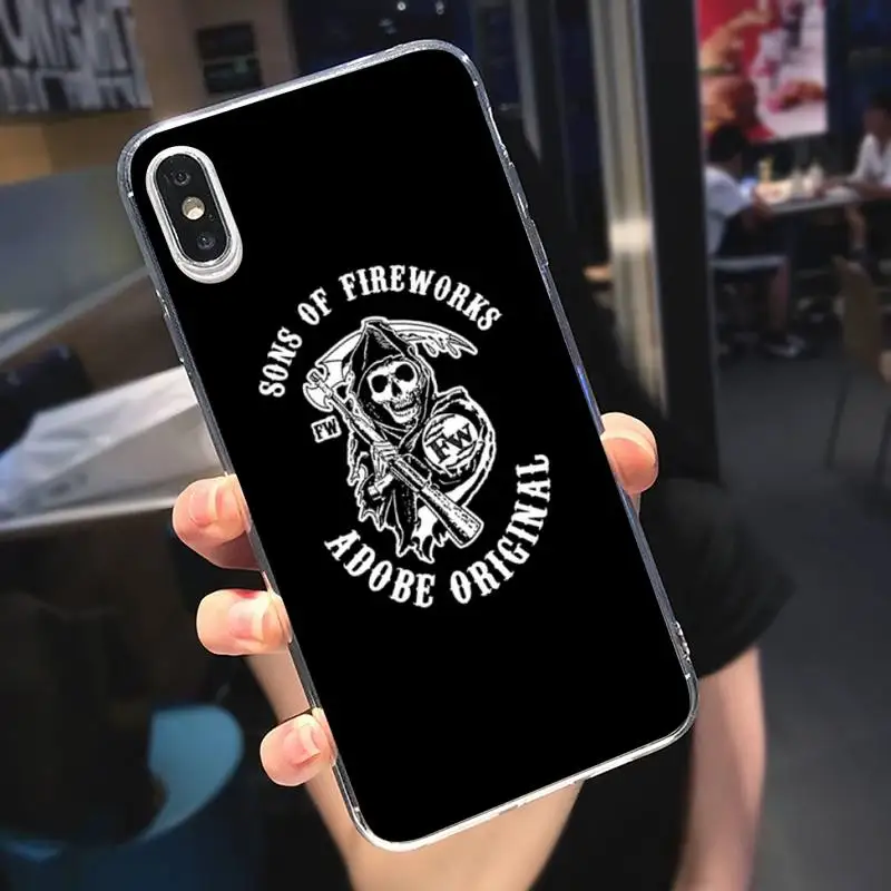 

Sons of anarchy American TV series Phone Case Transparent soft For iphone 5 5s 5c se 6 6s 7 8 11 12 plus mini x xs xr pro max