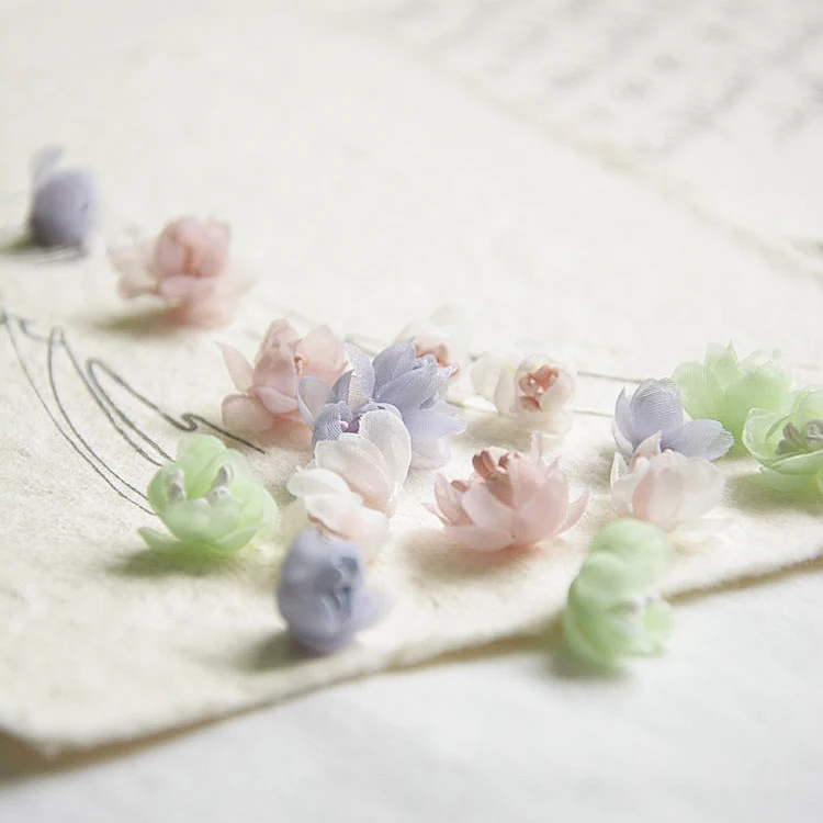 2 3 см органза аксессуары с лепестками Кукла Одежда головной убор Материал ручной