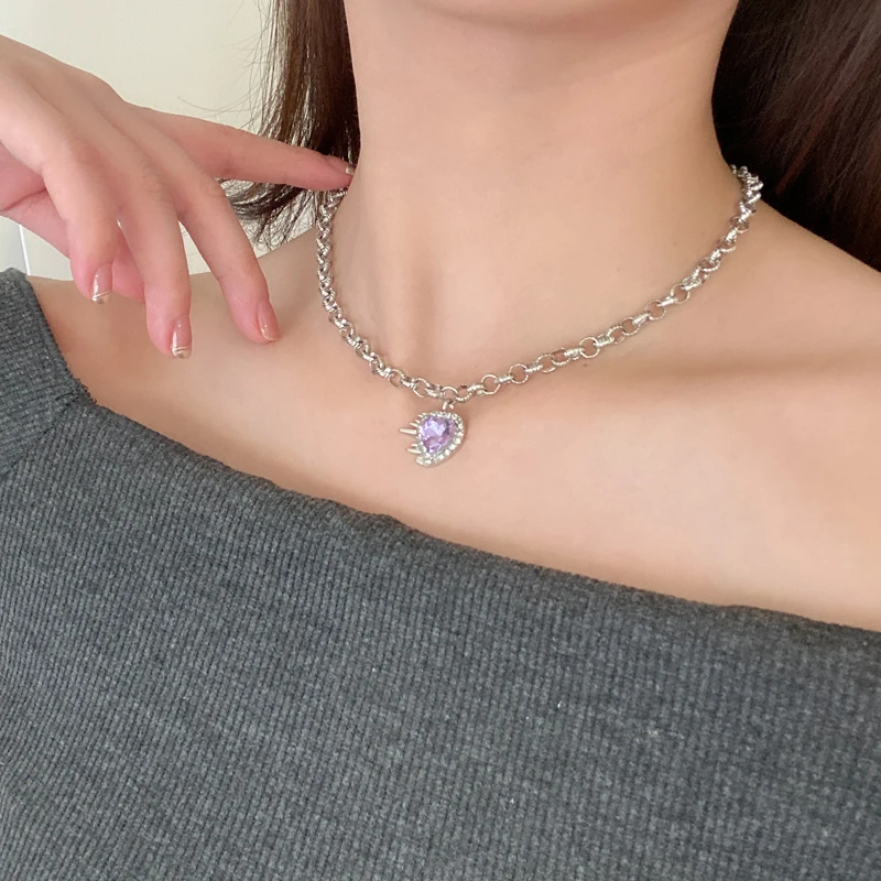 Современные ювелирные изделия фиолетовое искусственное ожерелье популярный