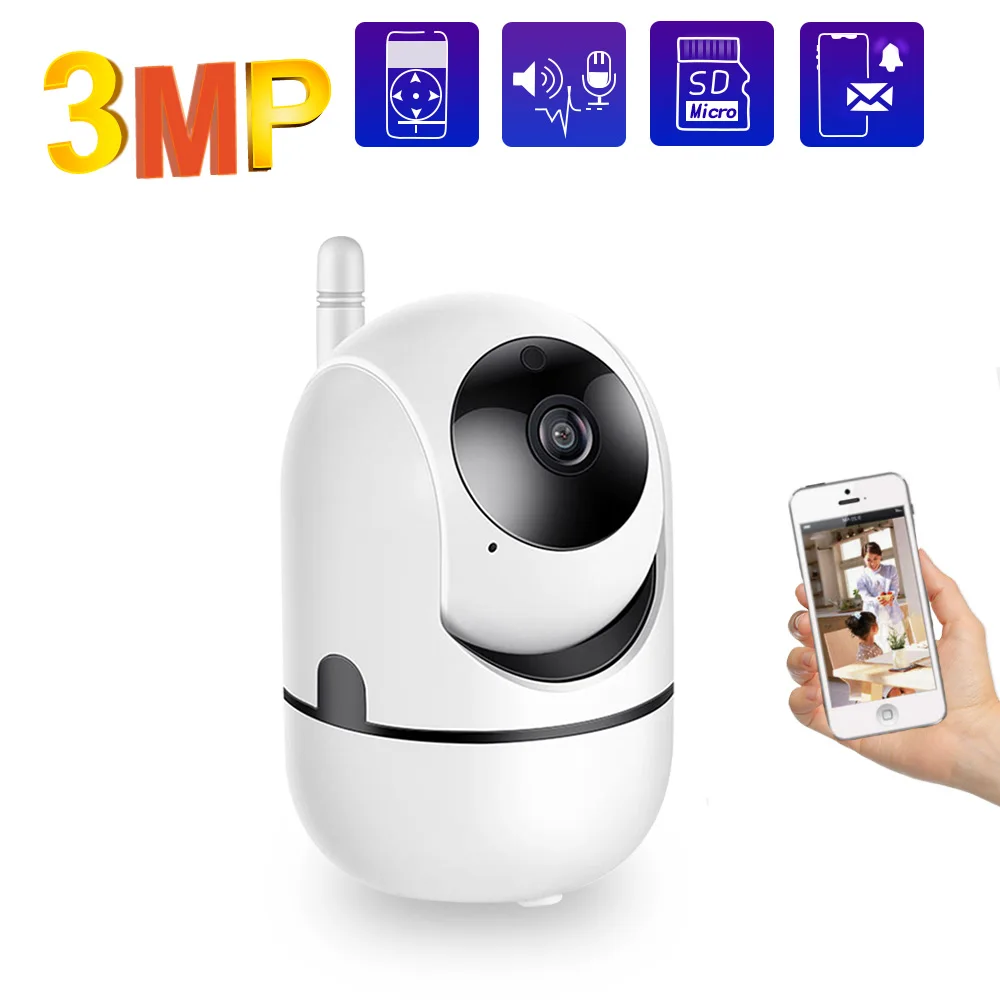 

3mp Surveillance Cameras with WiFi CCTV IP Camera WiFi mini Camera Baby Monitor Video Recorder Smart Home Full HD 1080P