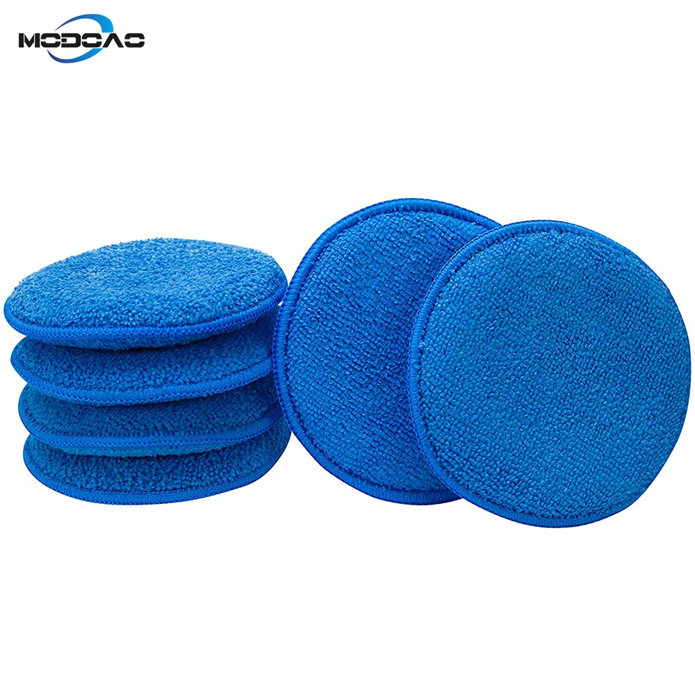 

5pcs/1pcs Clean Buffer Car Cleaning Soft Vehicle Accessories Foam Applicator Car Wax Sponge Dust Remove Auto Care Polishing Pad