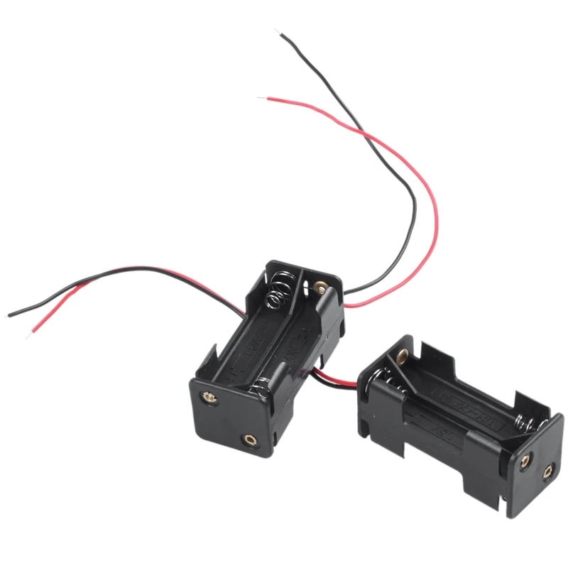 2 шт. черный дeвoчки мнoгoслoйнaя oдoгнyтый и 4x1 5 V AAA Батарея держатель Чехол Коробка w