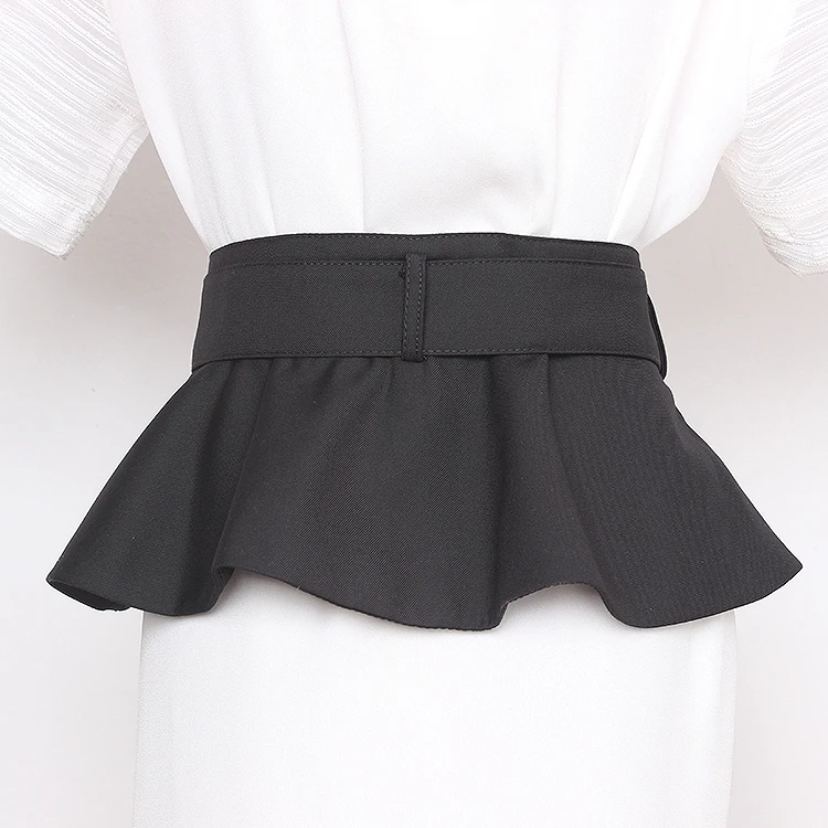 

SuperAen Fashion Cummerbunds with Shirt Skirt Black Solid Decoration with Dress Cloth Belts for Women