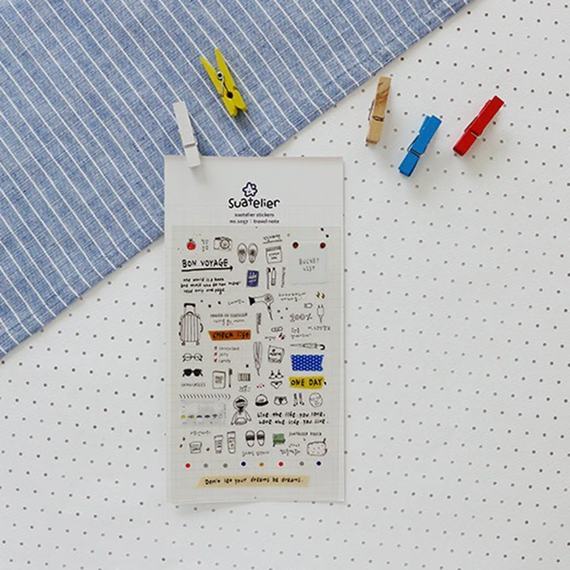 Самодельные наклейки Sonia Travel Note прозрачный материал для скрапбукинга домашних
