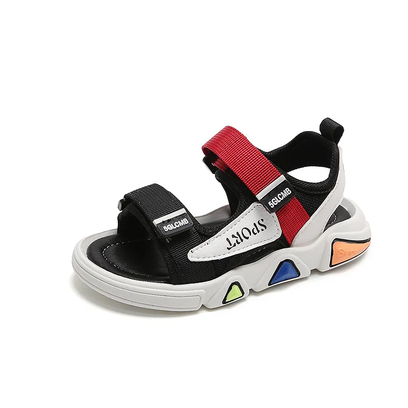 

CAPSELLA Kids Girls Breathable Strap Hook & Loop Beash Sandals For Children Boys Non-Slip Summer Shoes Size 21-30