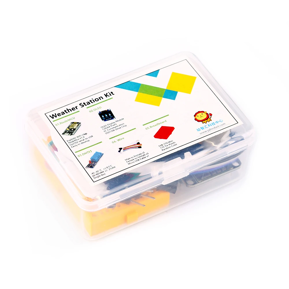 Метеостанция ESP8266 набор сделай сам с датчиком температуры и влажности OLED-дисплей