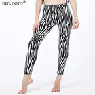 Женские спортивные Леггинсы с высокой талией, с принтом